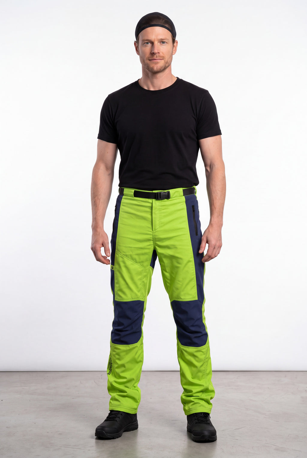 Technische Hose Beige/Schwarz