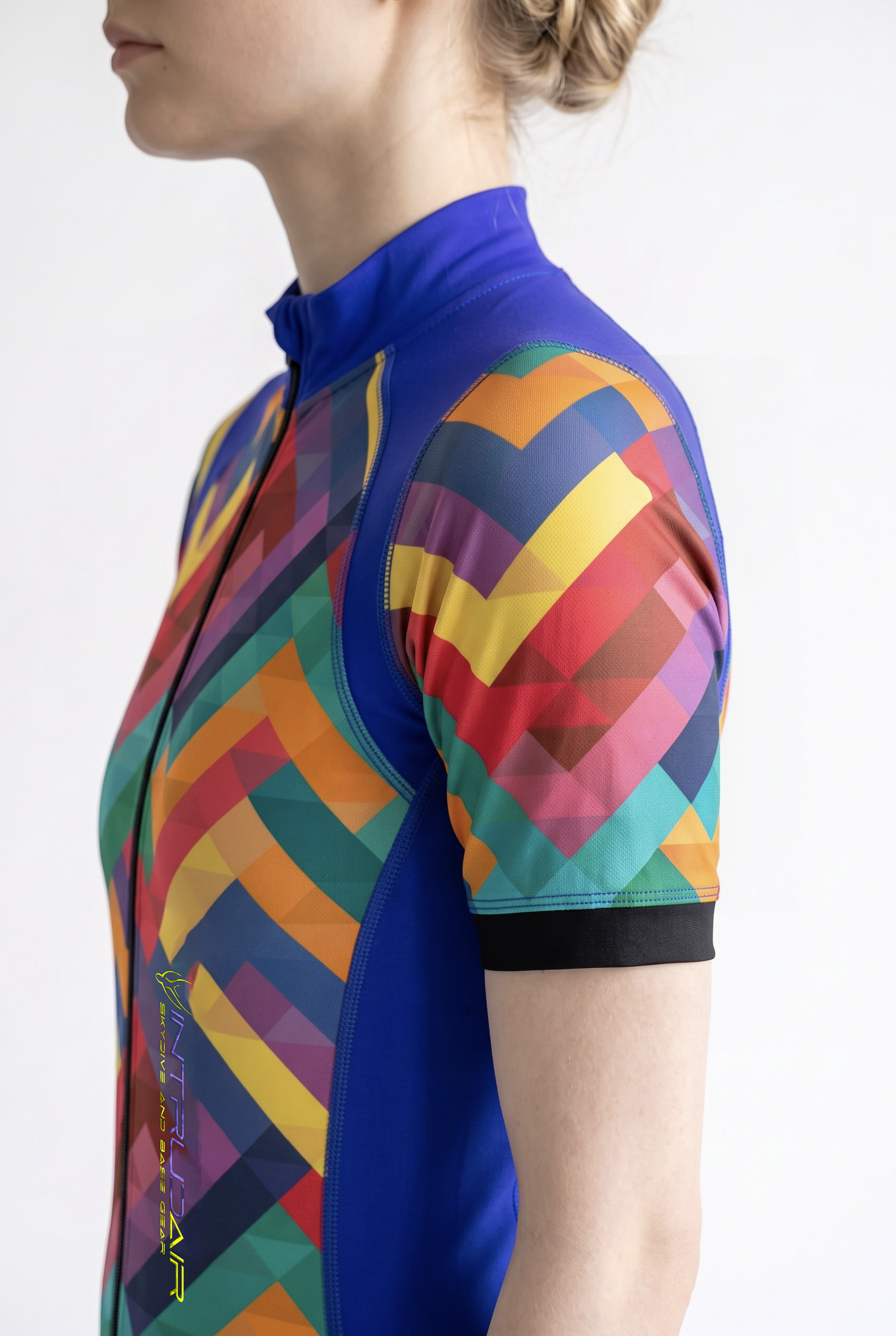 Freefly CF Short Female - Blue/Rainbow Mosaic Print
