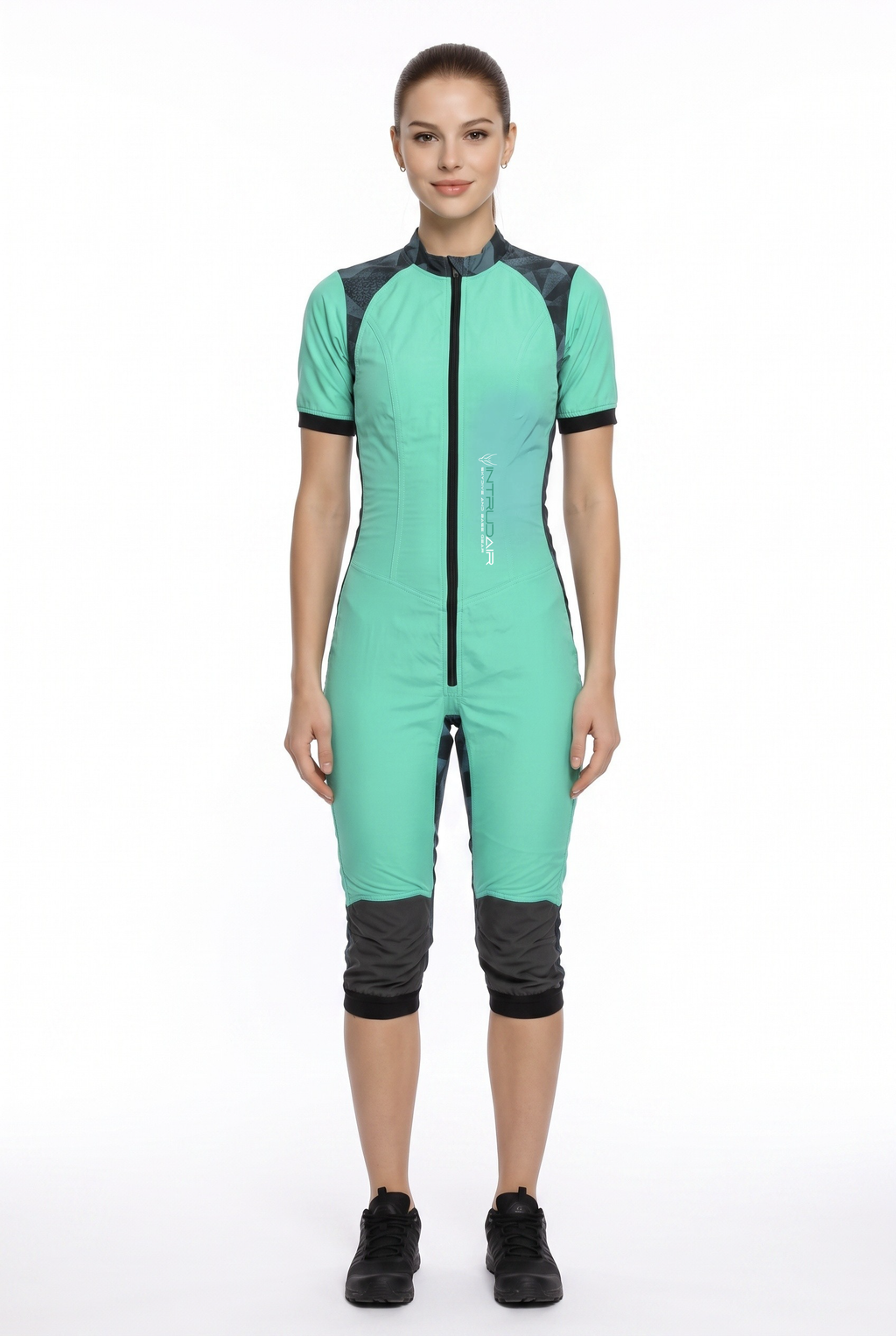 Freefly CF Short Female - Aqua/Cyan Fracture Print