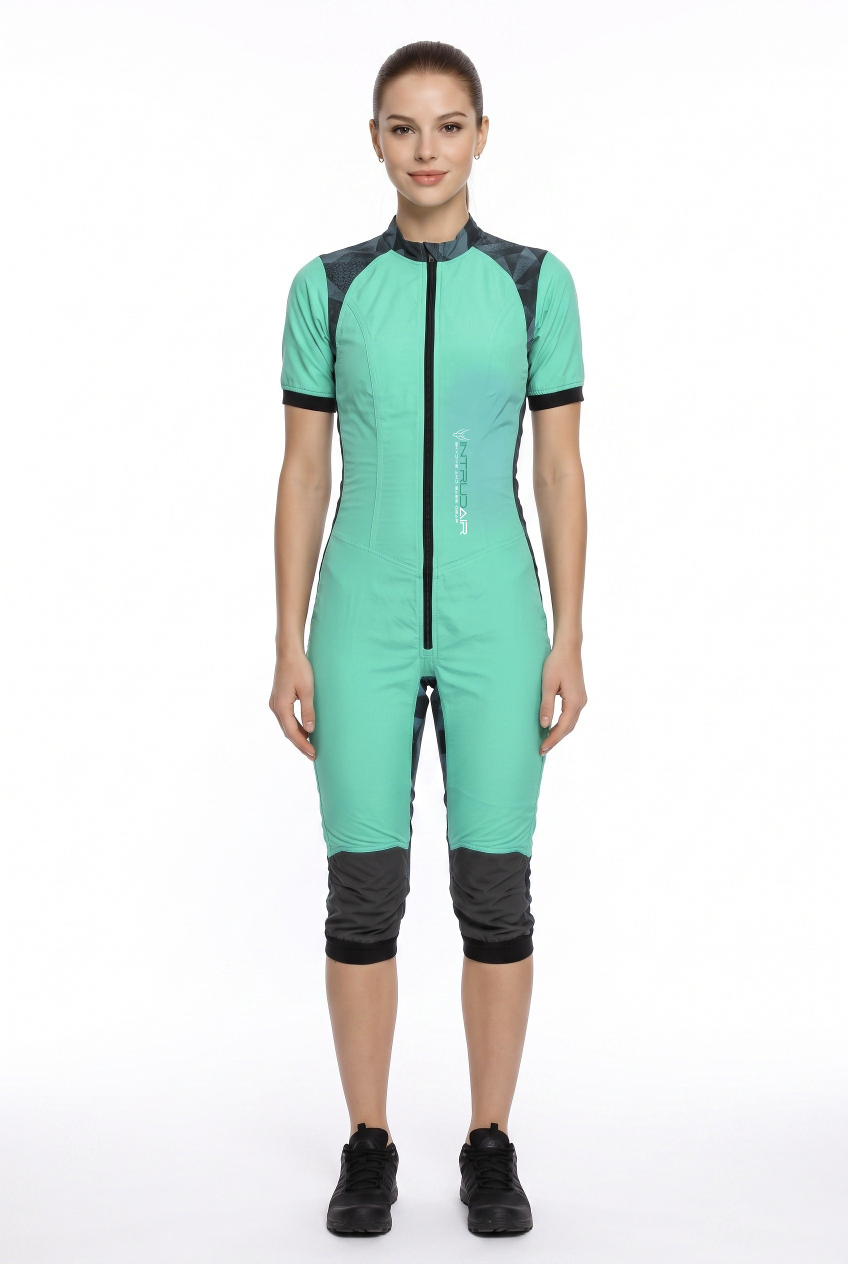 Freefly CF Short Female - Aqua/Cyan Fracture Print