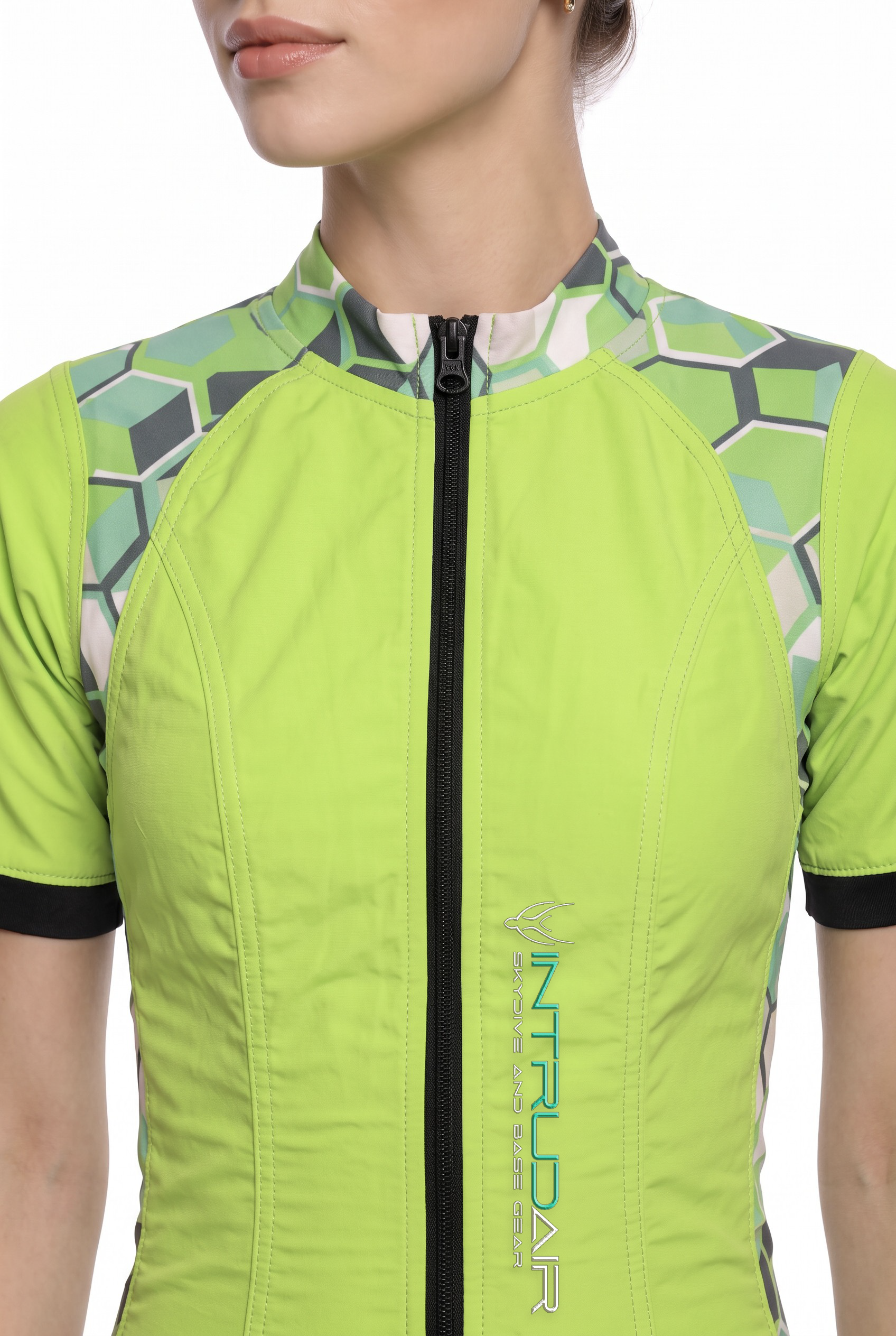 Freefly CF Short Female - Apple Green/Green Grid Print