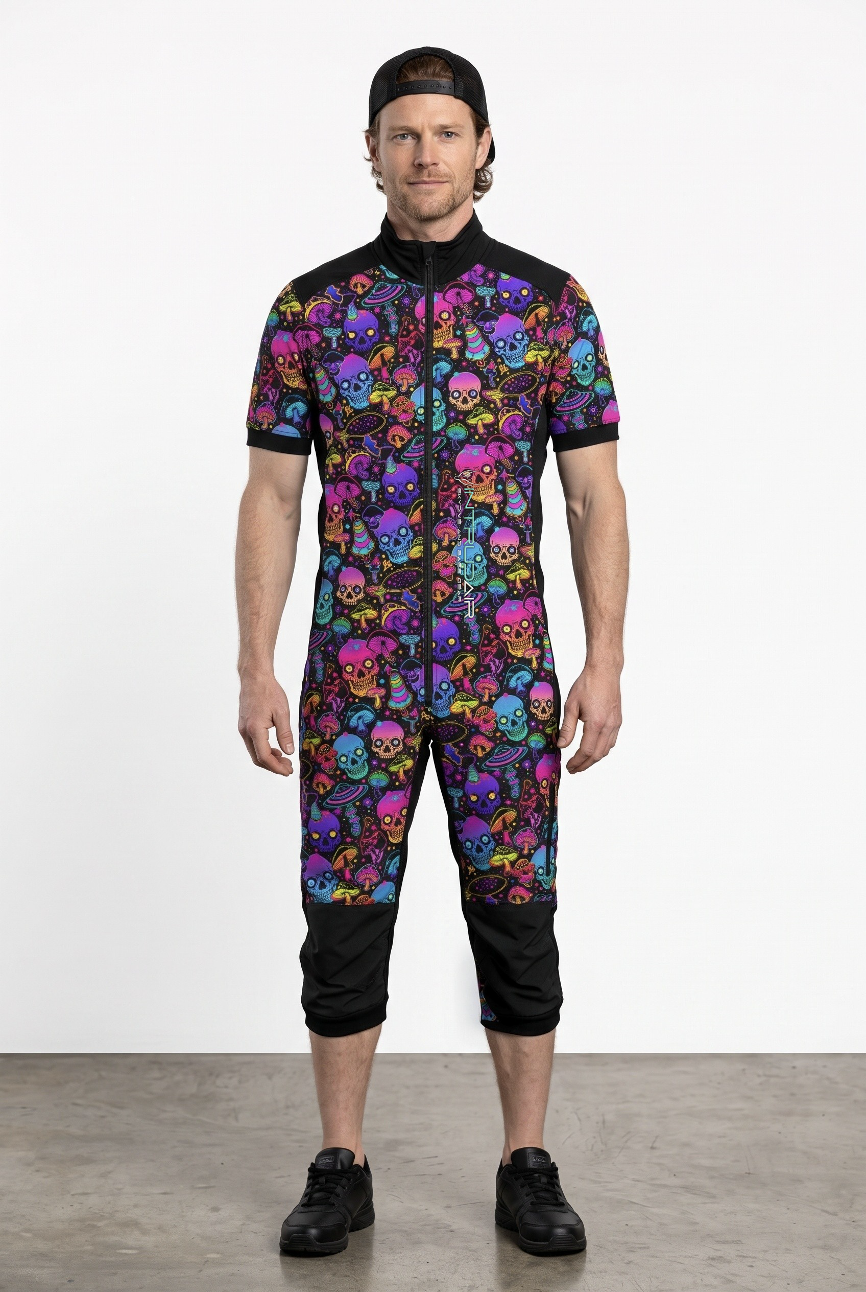 Freefly CF Short - Black/Cosmic Skulls Print