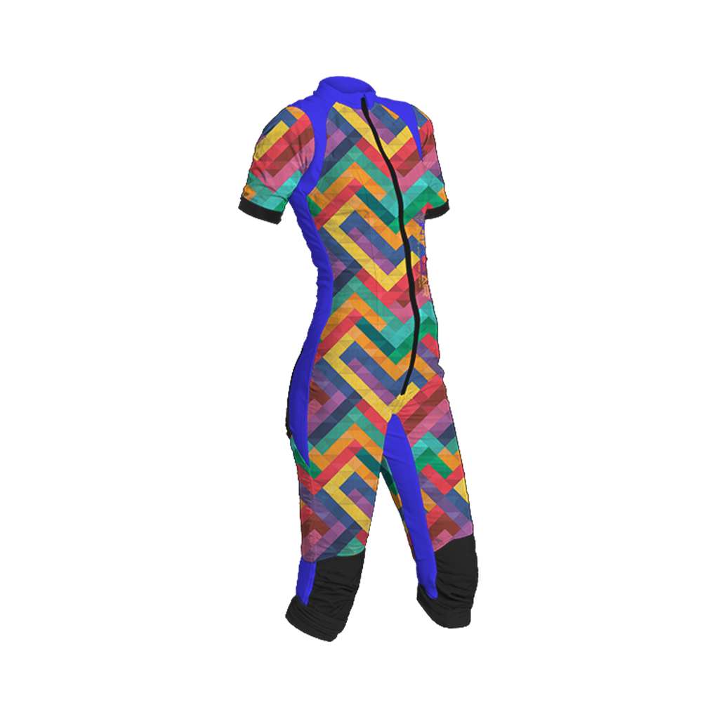 Freefly CF Short Female [S] Blue/Rainbow Mosaic Print