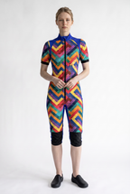 Freefly CF Short Female - Blue/Rainbow Mosaic Print