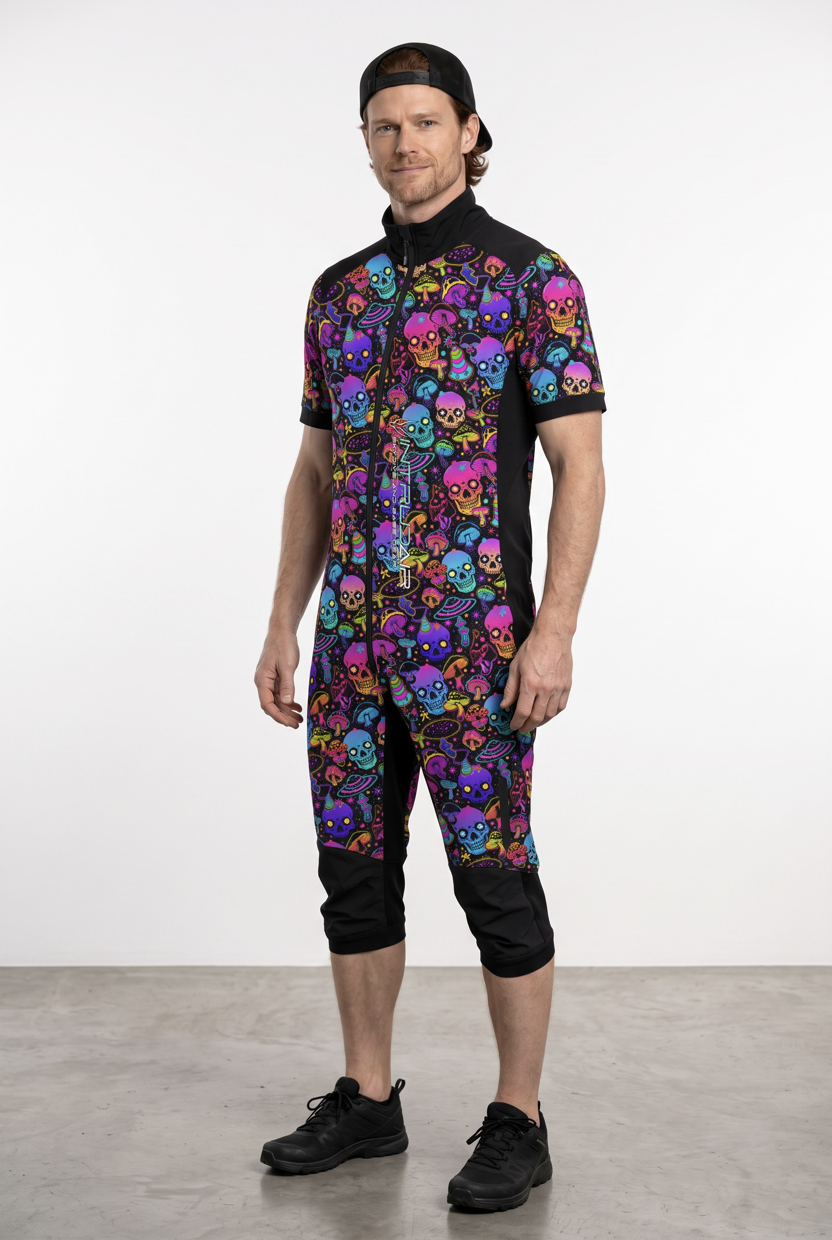 Freefly CF Short - Black/Cosmic Skulls Print