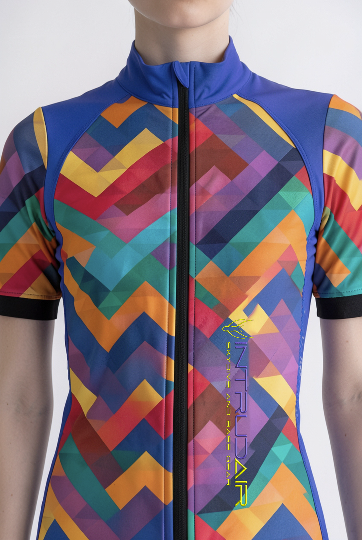 Freefly CF Short Female - Blue/Rainbow Mosaic Print