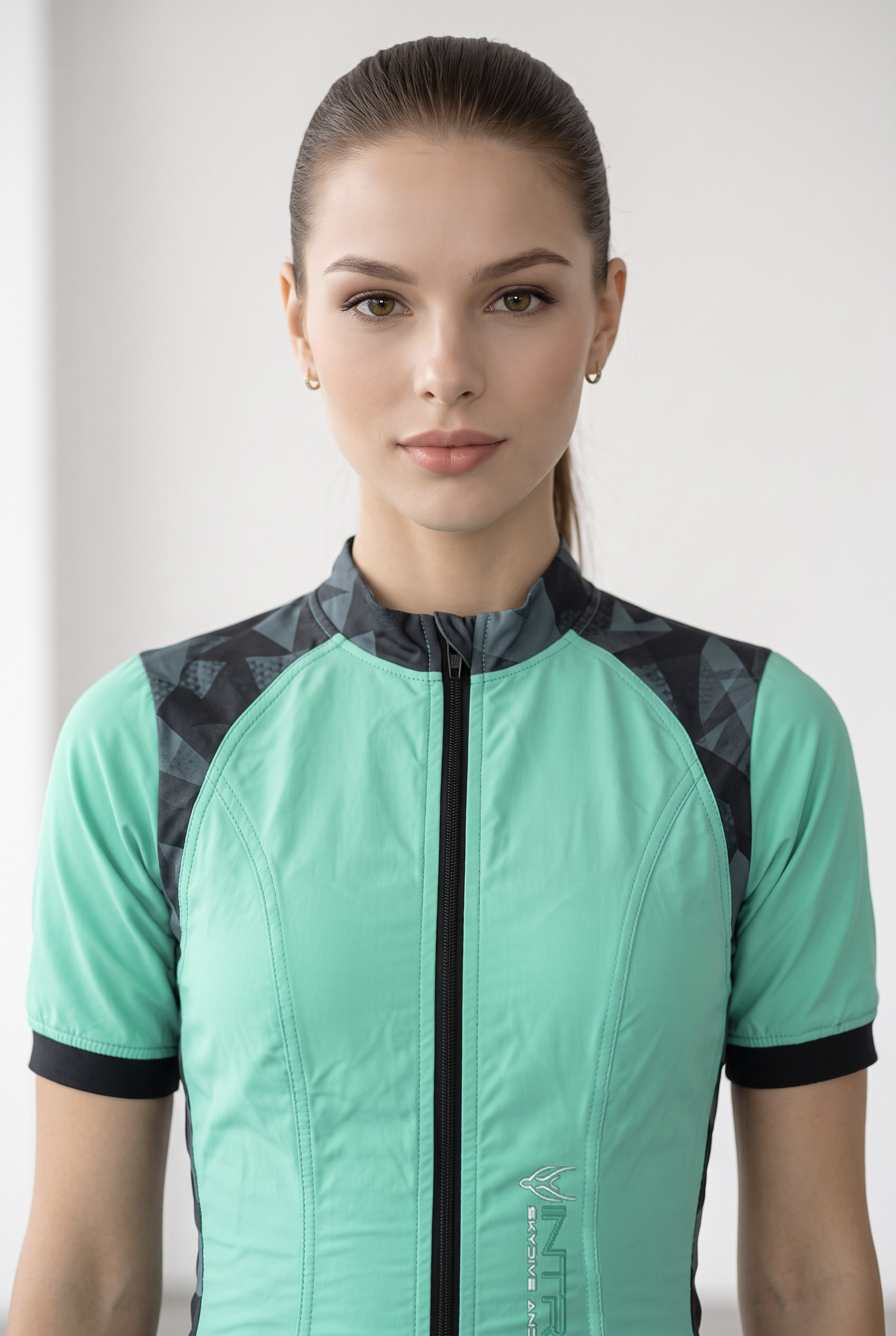 Freefly CF Short Female - Aqua/Cyan Fracture Print