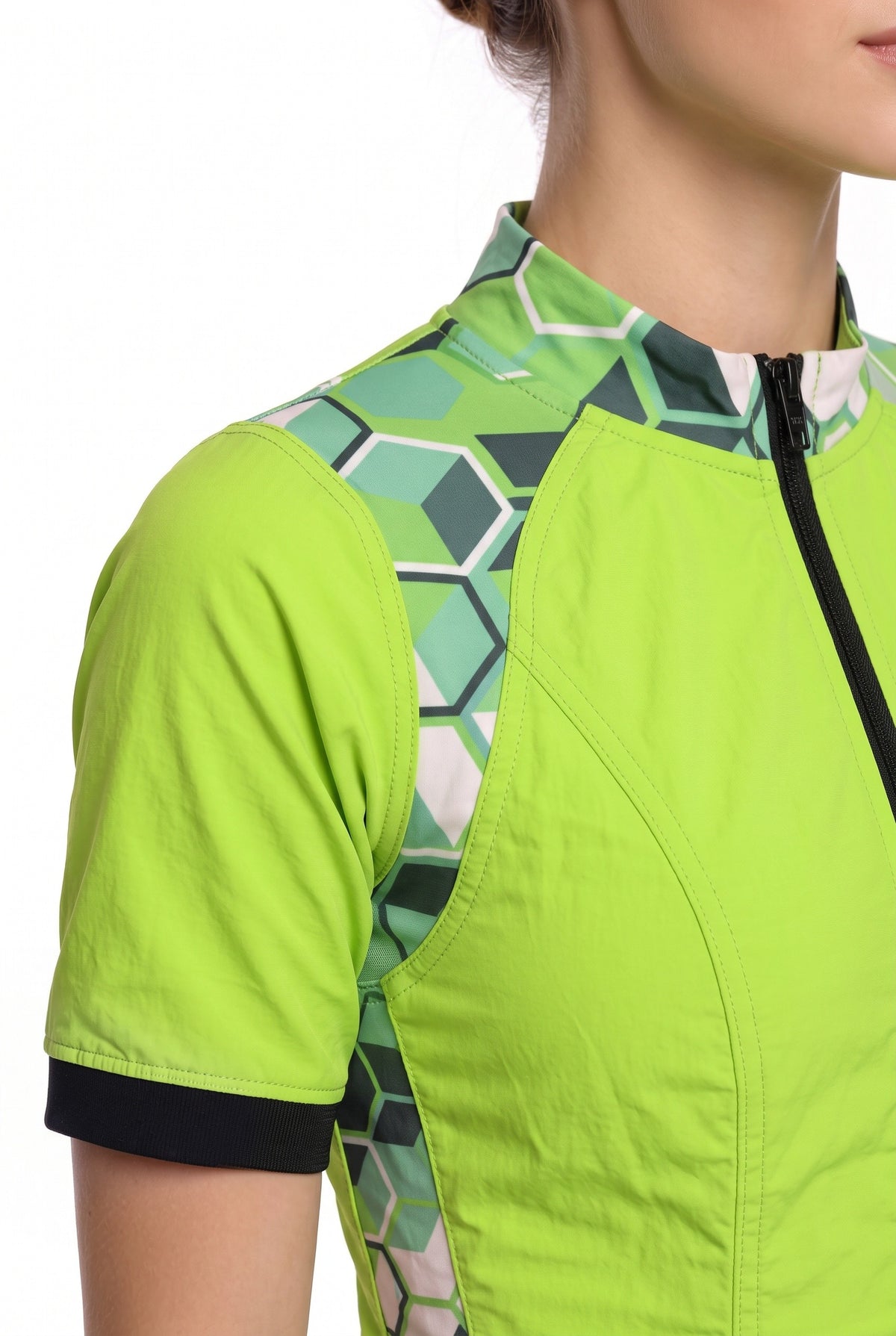 Freefly CF Short Female - Apple Green/Green Grid Print