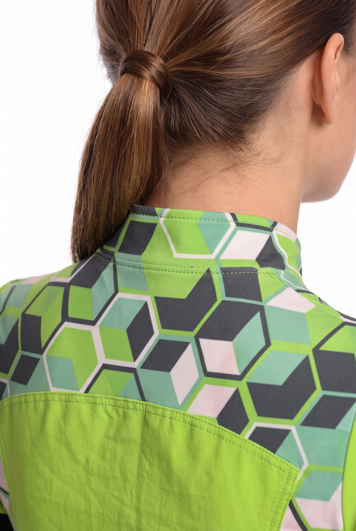 Freefly CF Short Female - Apple Green/Green Grid Print