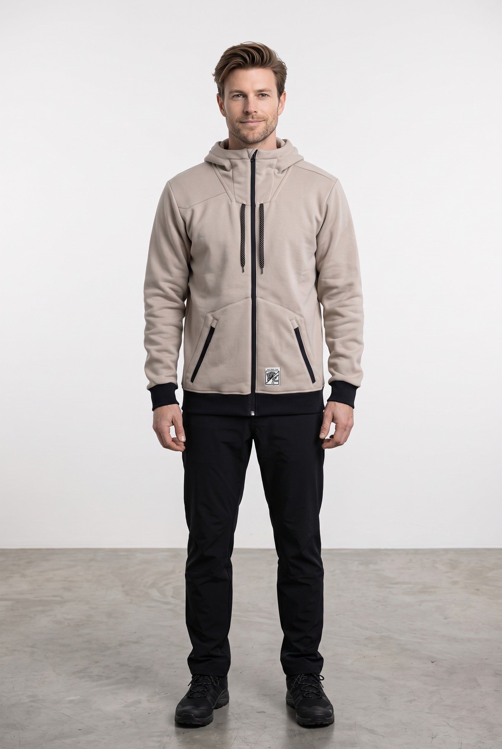 Intrudair® Kapuzenpullover mit Reißverschluss (Beige) 