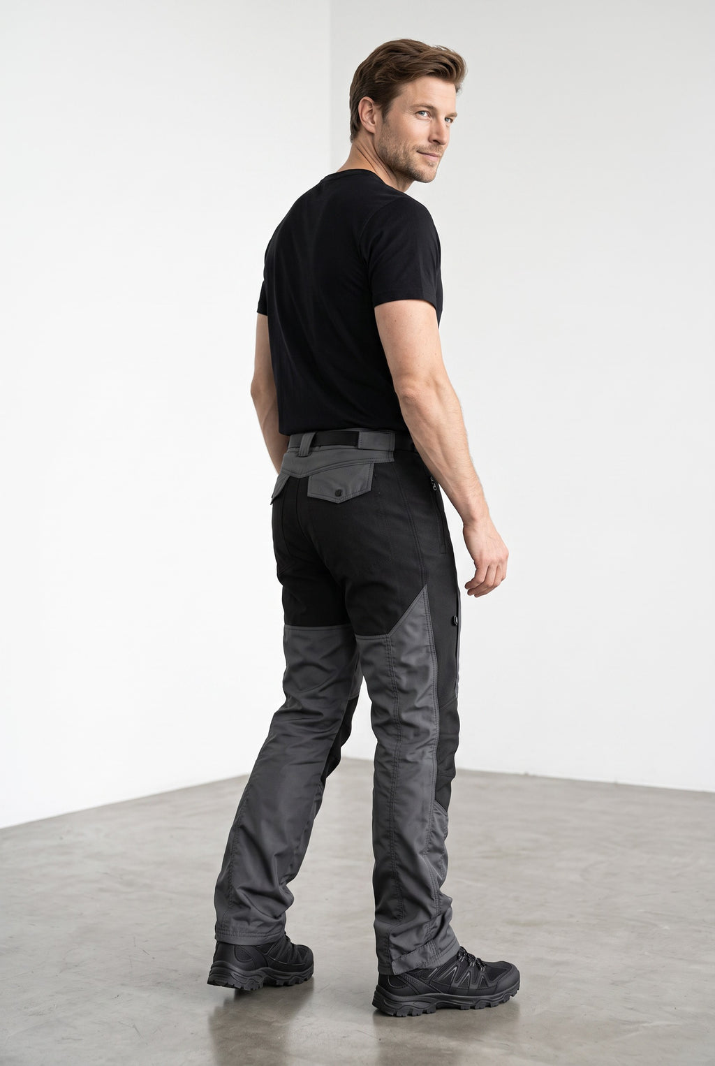 Technische Hose Grau/Schwarz