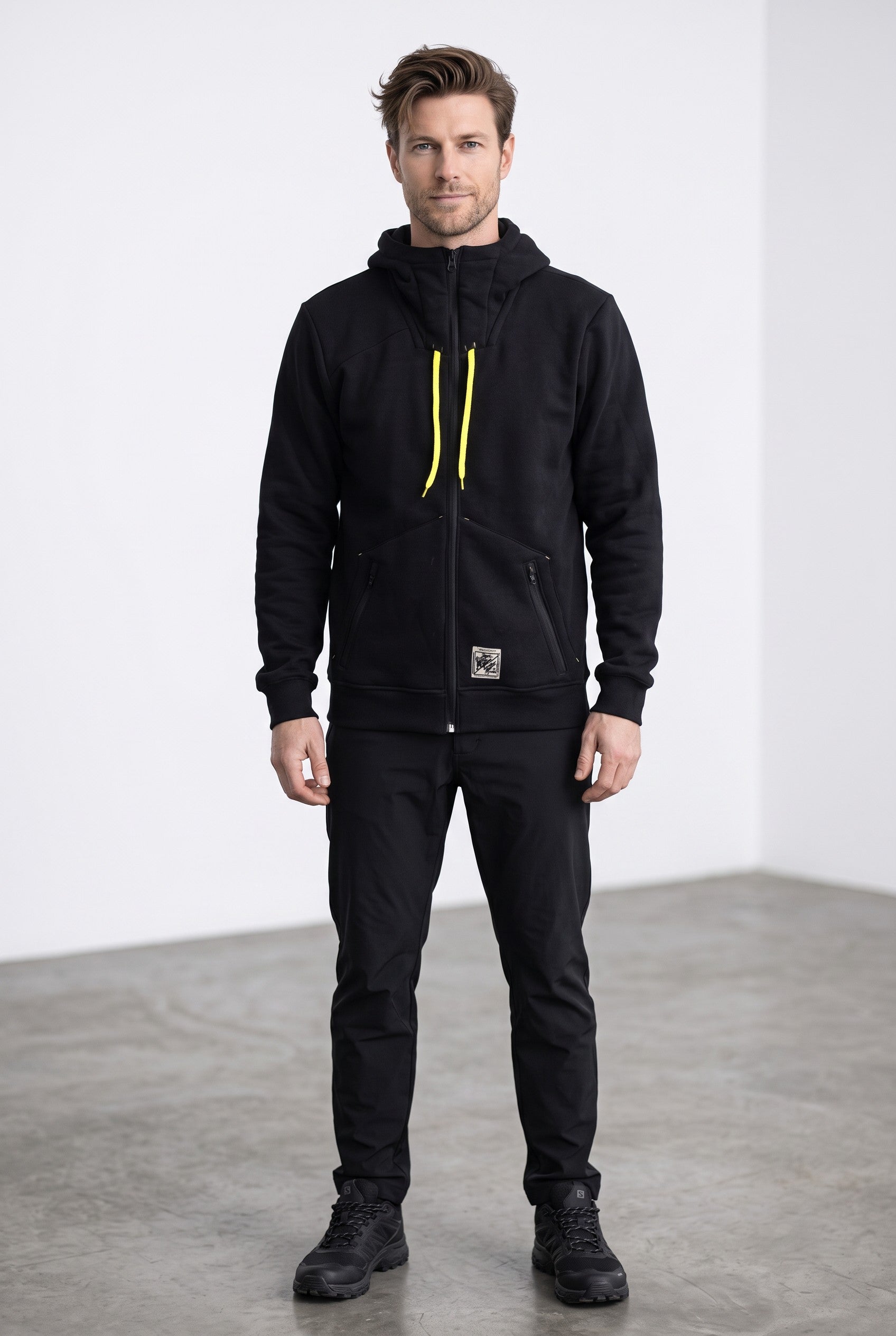 Intrudair® Kapuzenjacke mit Reißverschluss (Schwarz) 
