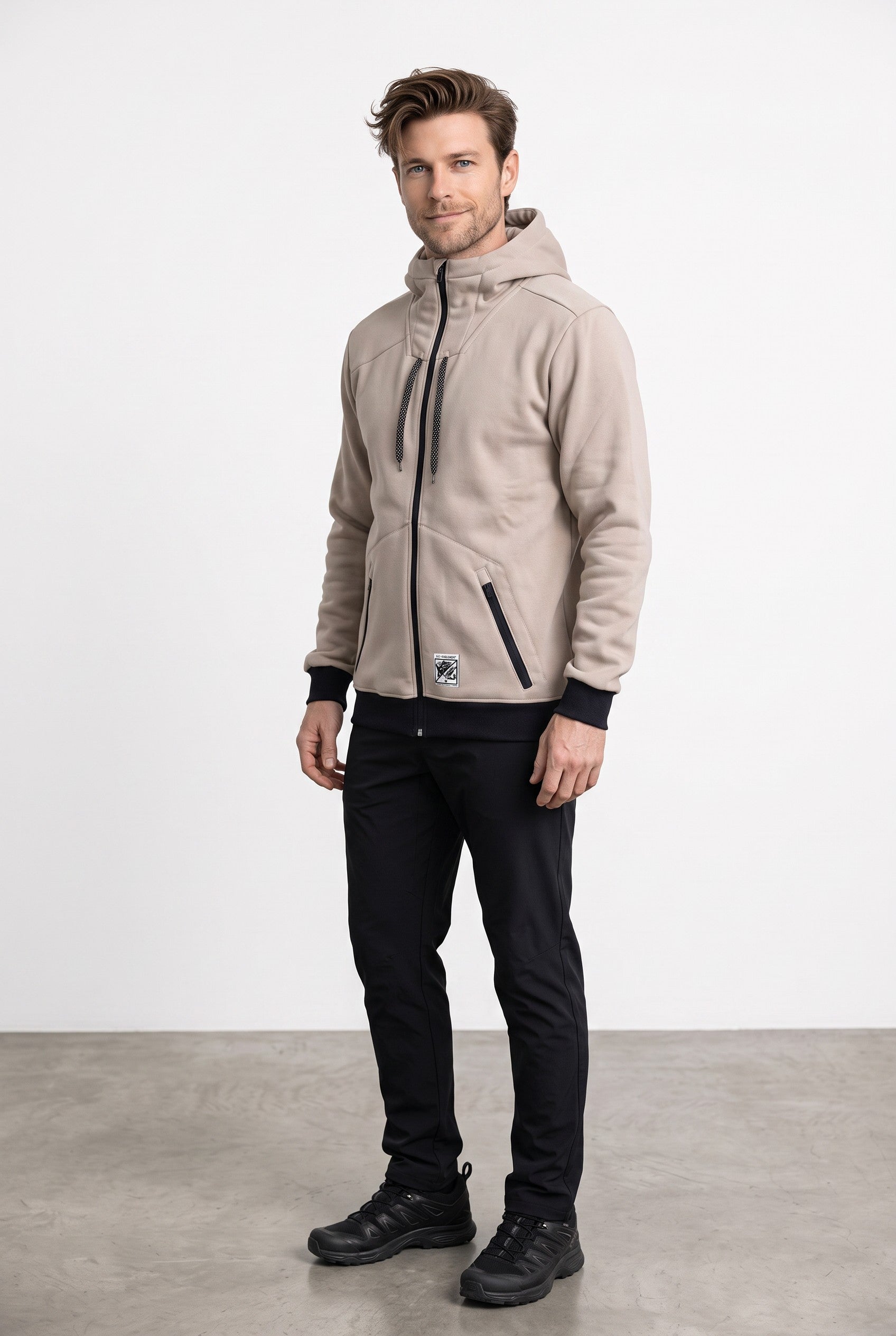 Intrudair® Kapuzenpullover mit Reißverschluss (Beige) 