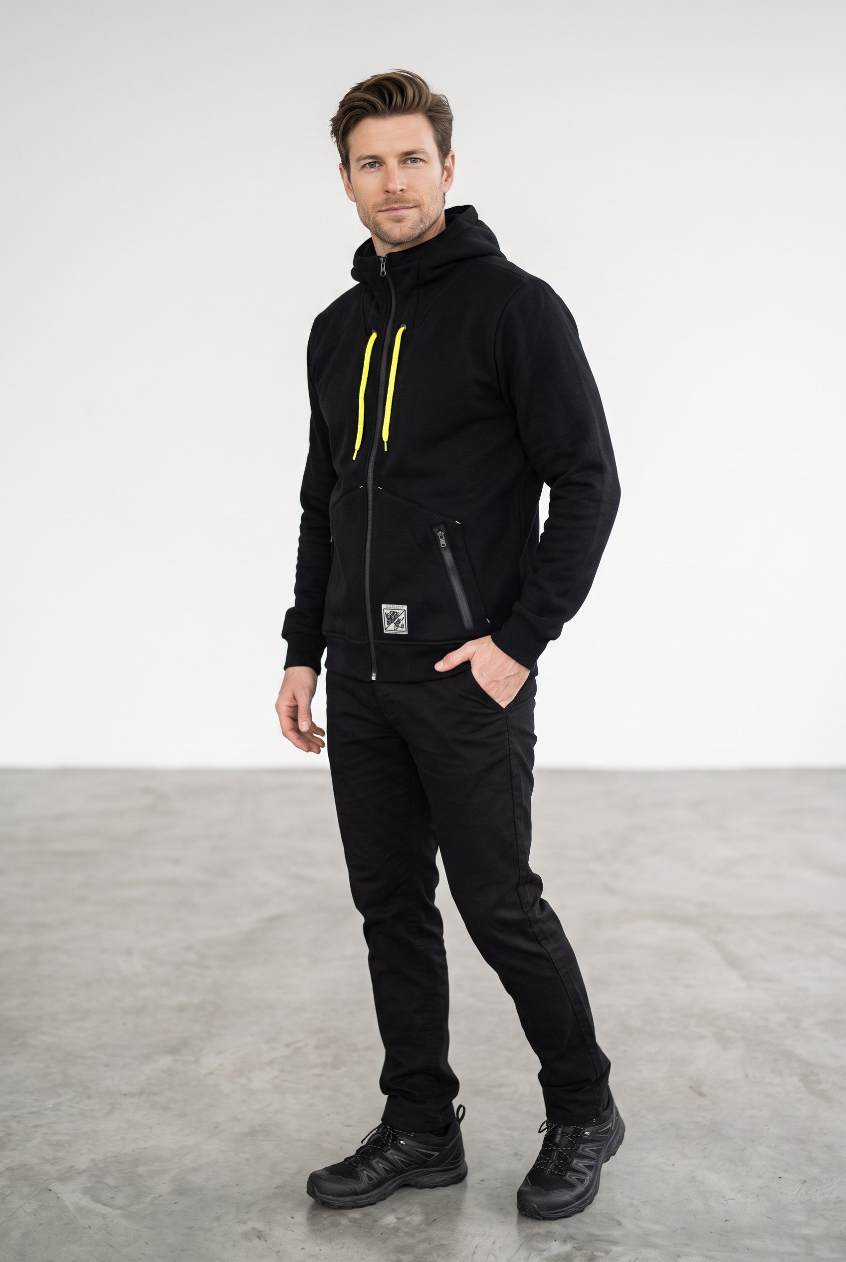 Intrudair® Kapuzenjacke mit Reißverschluss (Schwarz) 