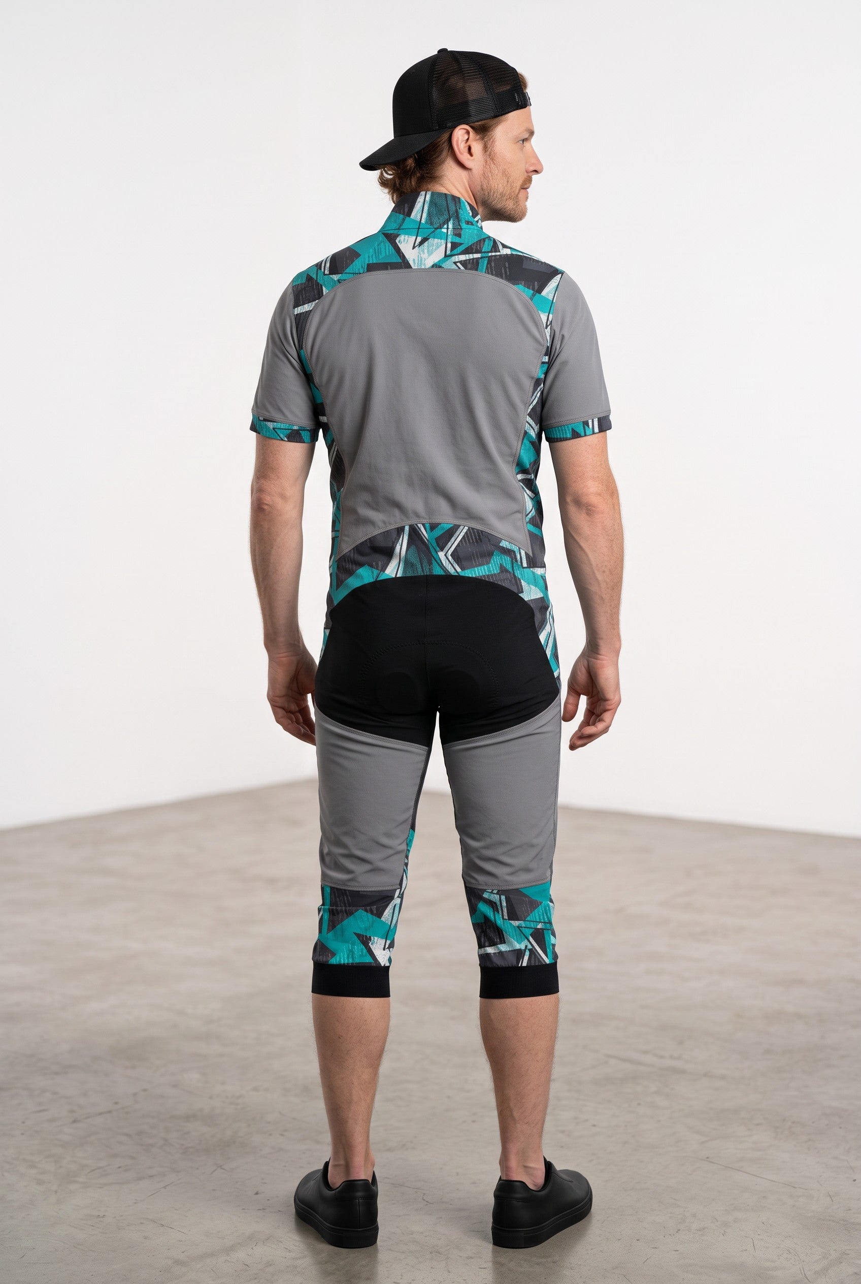 Freefly CF Short - Light Grey/Aqua Matrix Print