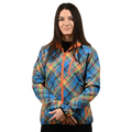 Female Softshell Jacket Blue/Orange [Hood]