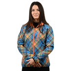 Female Softshell Jacket Blue/Orange [Hood]
