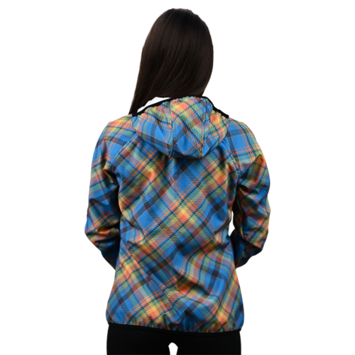 Female Softshell Jacket Blue/Orange [Hood]