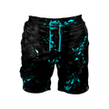 Intrudair Cargo Shorts (Black/Aqua Shard) [SIZE L]