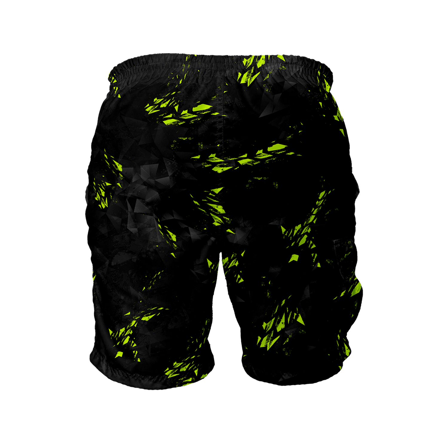 Intrudair Cargo Shorts (Black/Yellow Shard) [SIZE M]