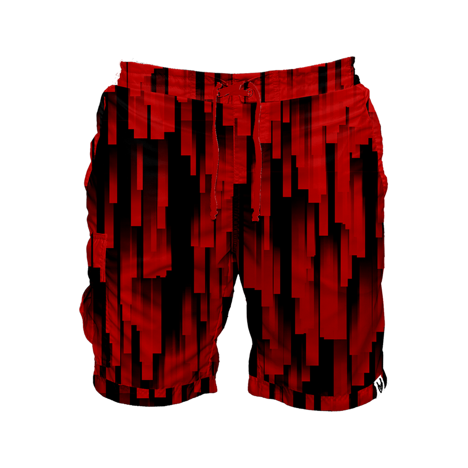 Intrudair Cargo Shorts (Black/Red) [SIZE M]