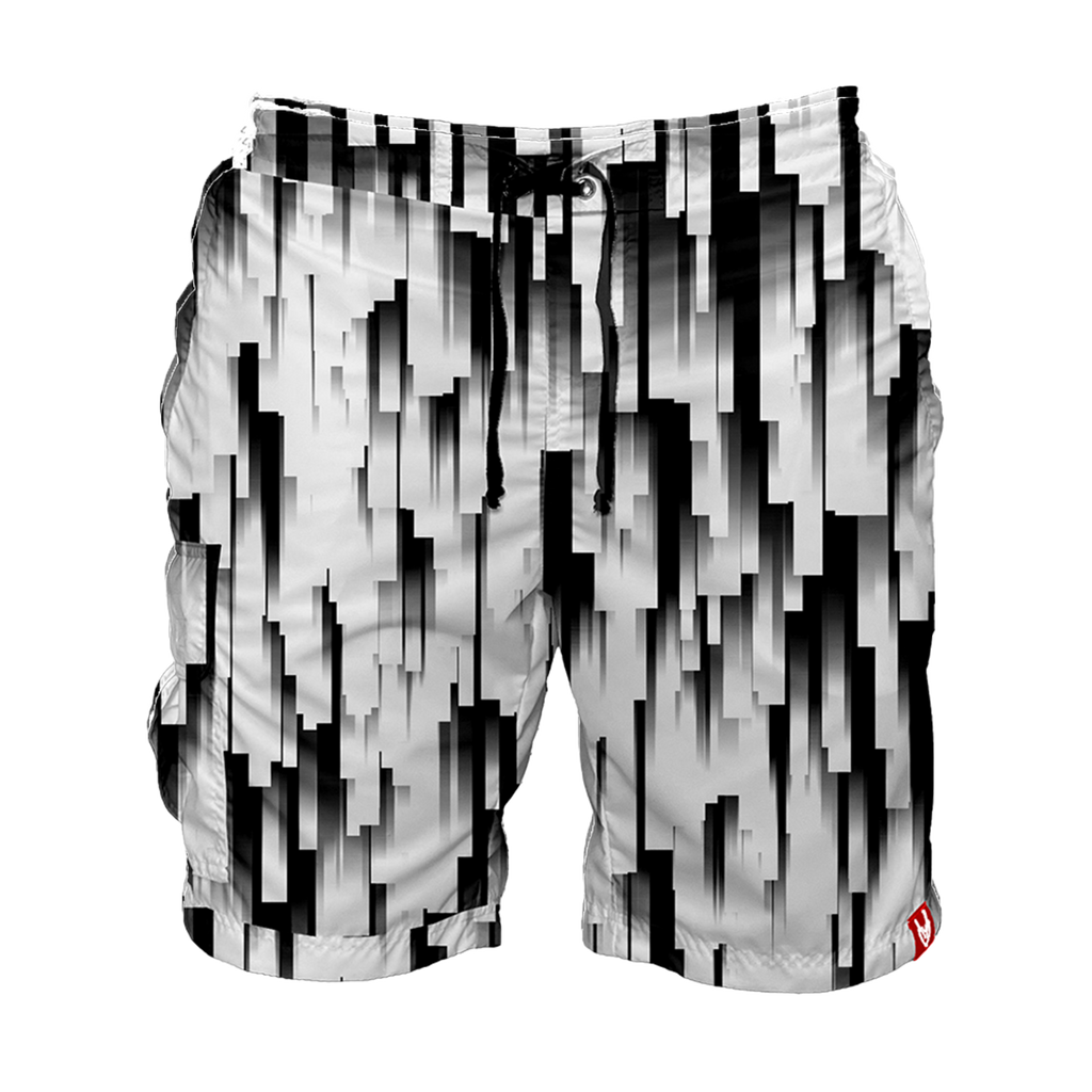 Intrudair Cargo Shorts (Black/White) [SIZE XL]