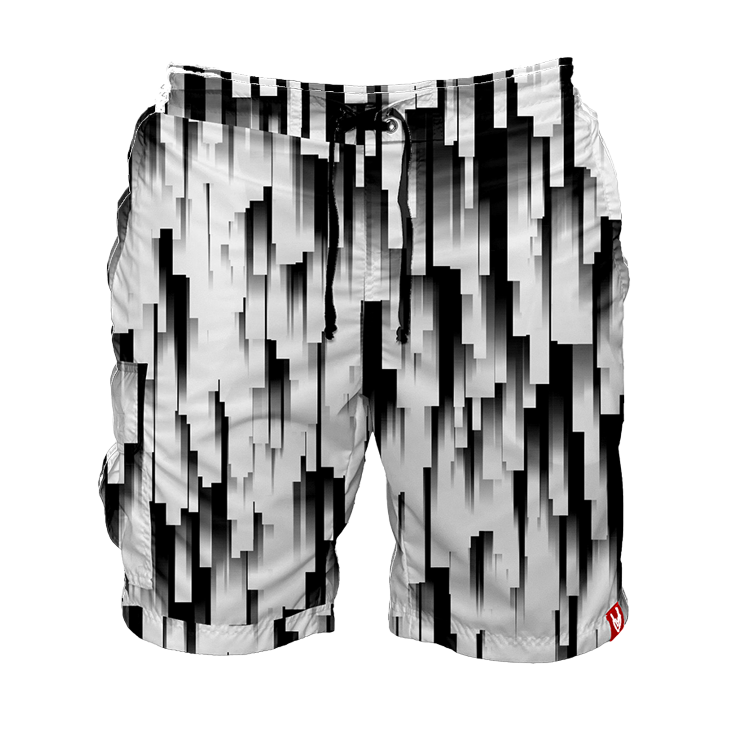 Intrudair Cargo Shorts (Black/White) [SIZE XL]