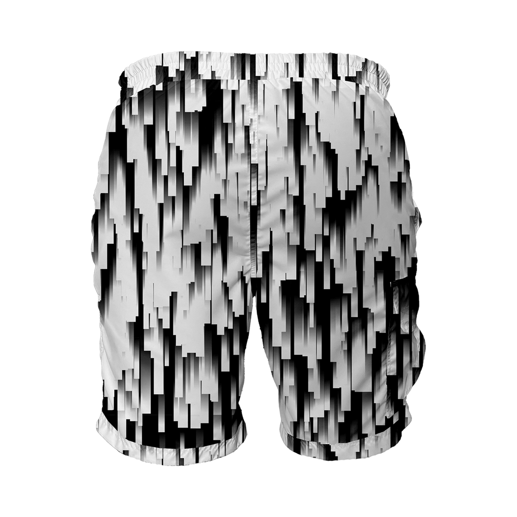 Intrudair Cargo Shorts (Black/White) [SIZE XL]