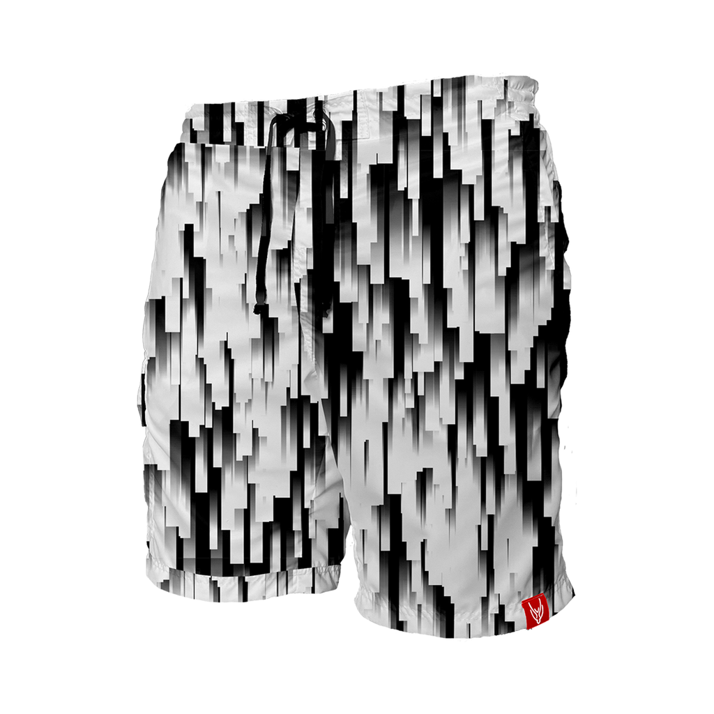 Intrudair Cargo Shorts (Black/White) [SIZE XL]