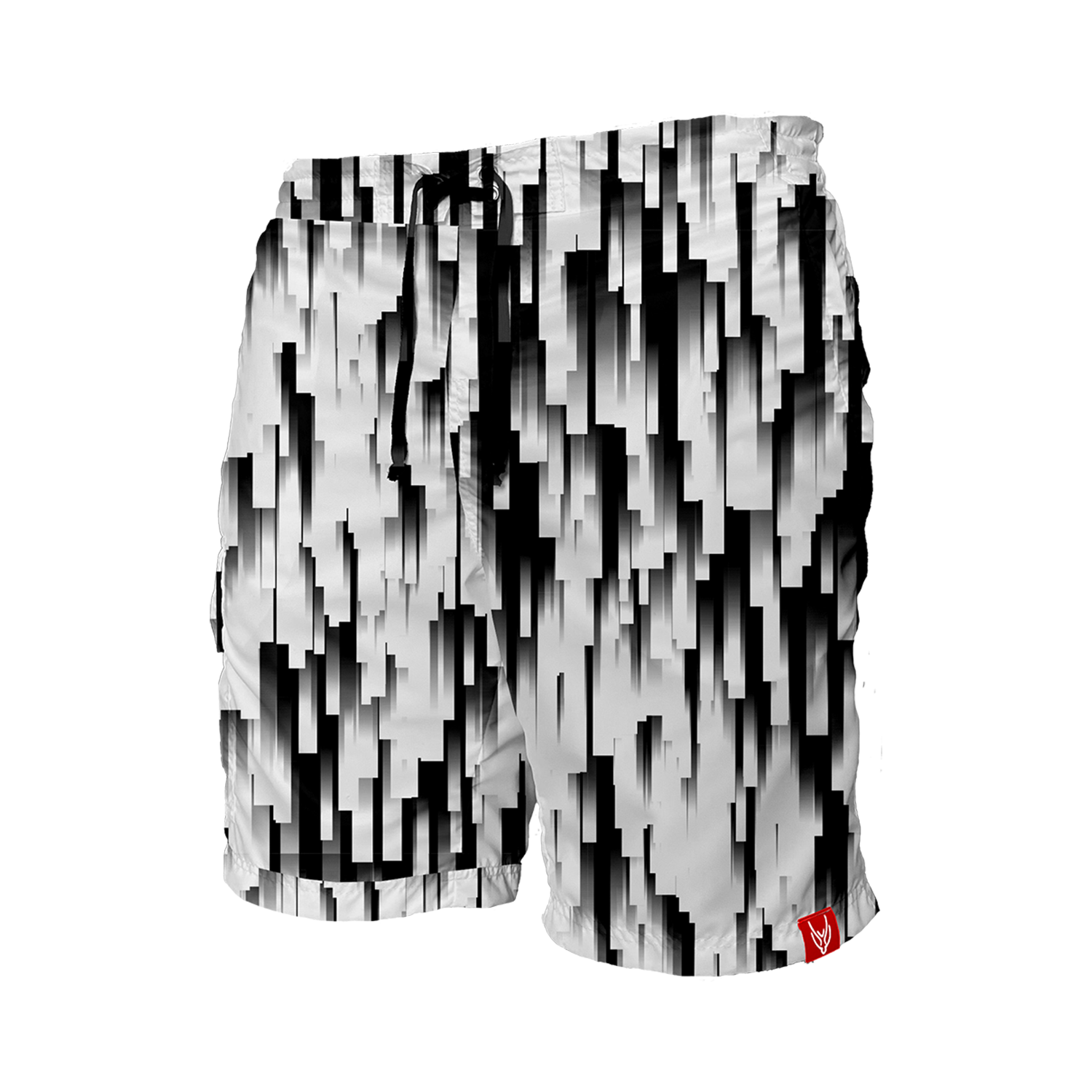 Intrudair Cargo Shorts (Black/White) [SIZE XL]