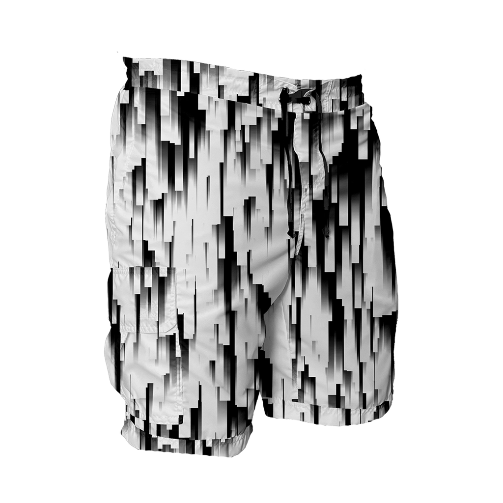 Intrudair Cargo Shorts (Black/White) [SIZE XL]
