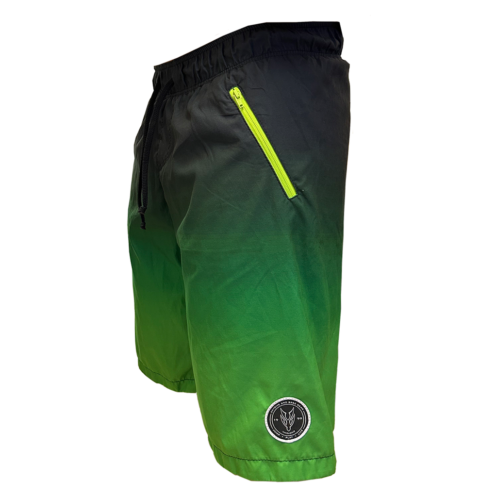 Intrudair Board Shorts (Green/Black Gradient)