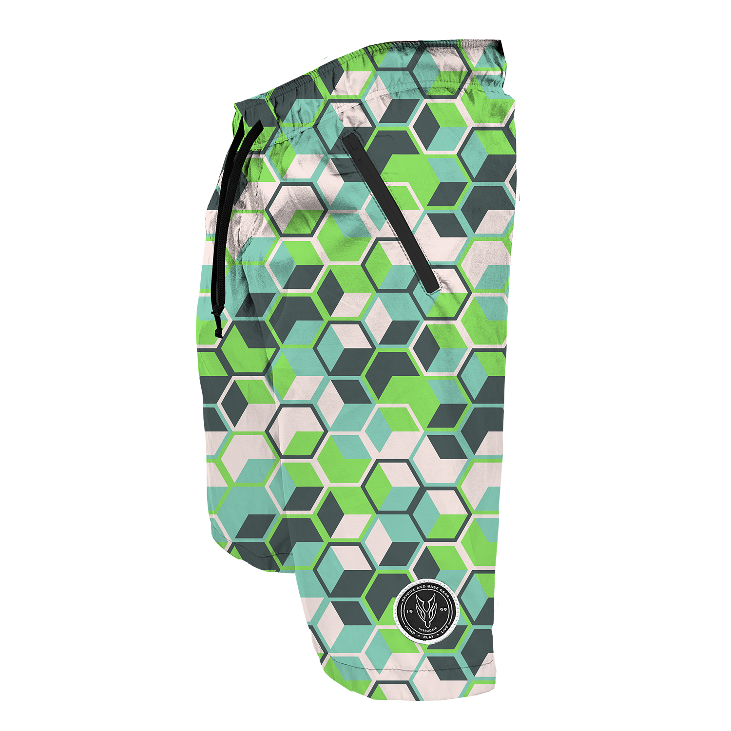 Intrudair Board Shorts (GeoFlux Verde) [SIZE M]