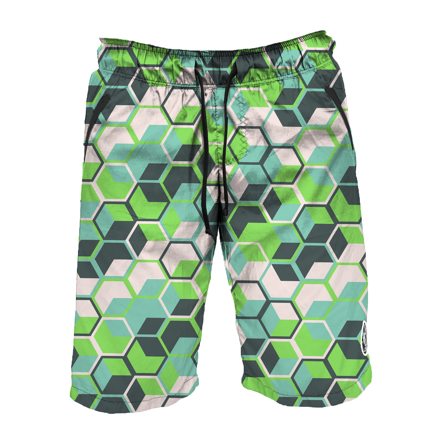 Intrudair Board Shorts (GeoFlux Verde) [SIZE M]