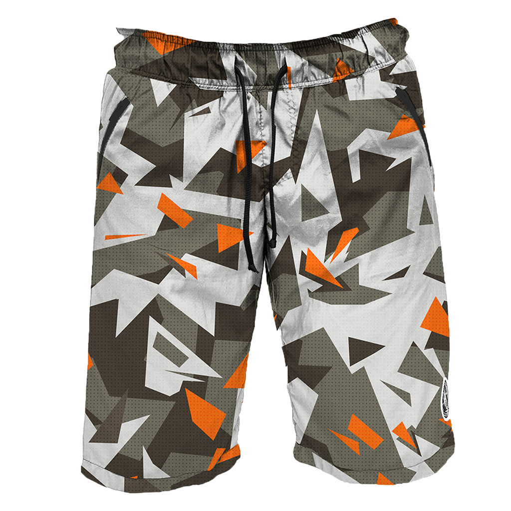 Intrudair Board Shorts (Orange Geo Vortex Printed) [SIZE M]