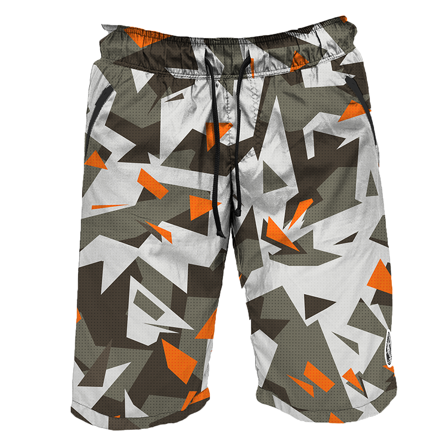 Intrudair Board Shorts (Orange Geo Vortex Printed) [SIZE M]