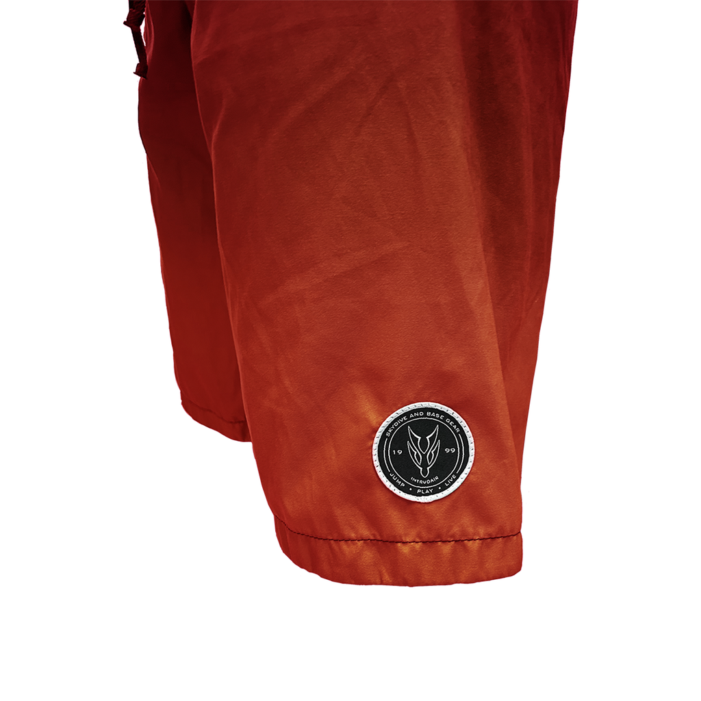 Intrudair Board Shorts (Black/Red Gradient)