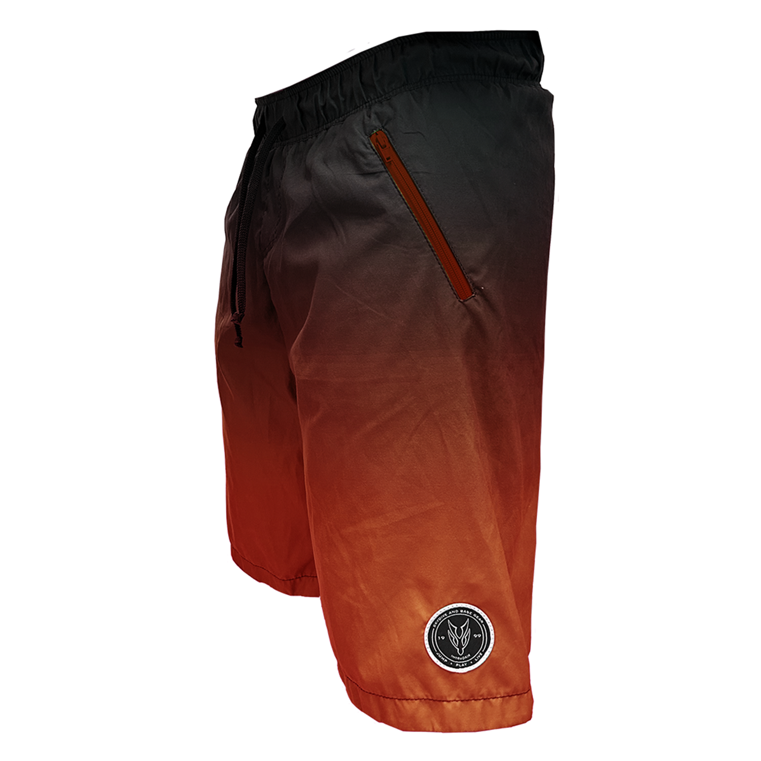 Intrudair Board Shorts (Black/Red Gradient)
