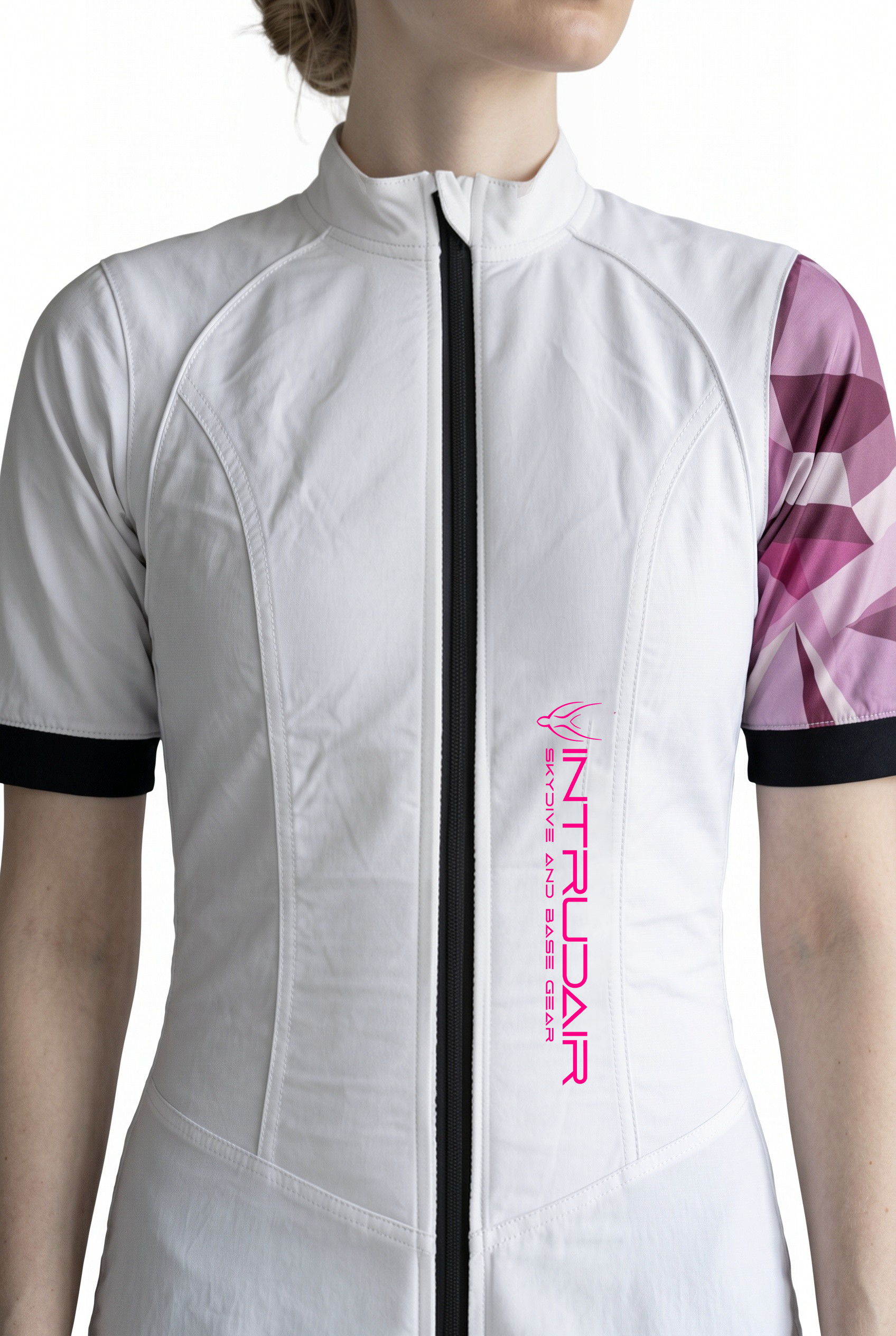 Freefly CF Short Damen [M] Weiß/Lila Rautenmuster Arm