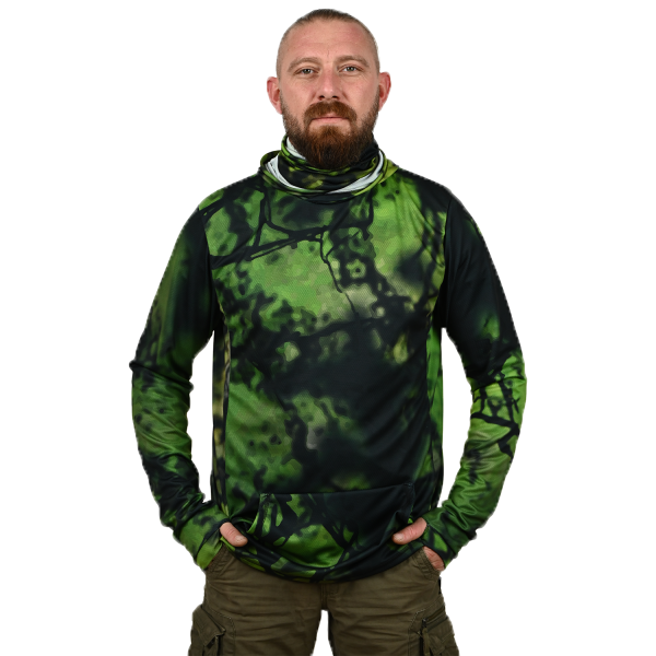 Intrudair® Ninja Fishing Hoodie (Green Camo)