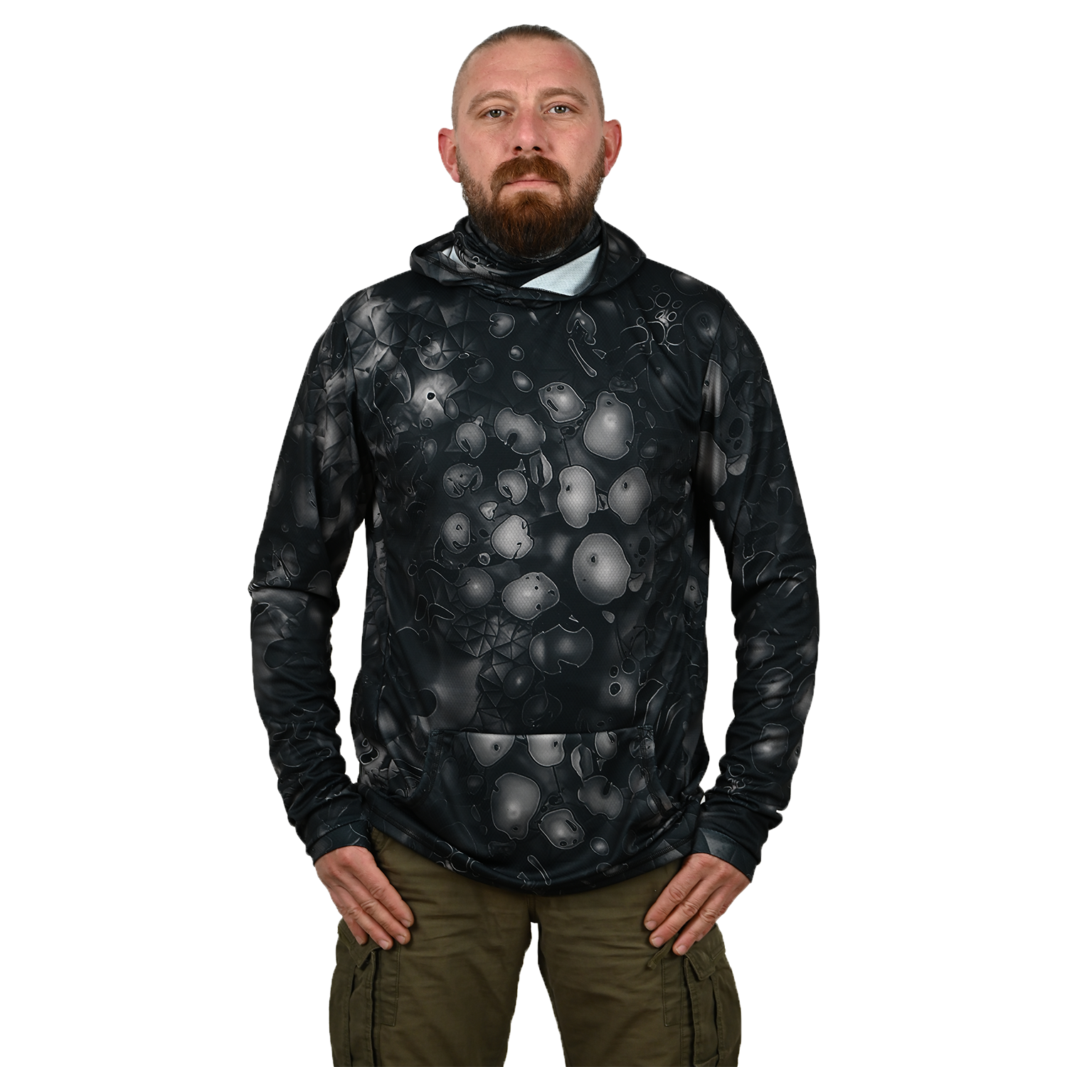 Intrudair® Ninja Fishing Hoodie (Black Camo)