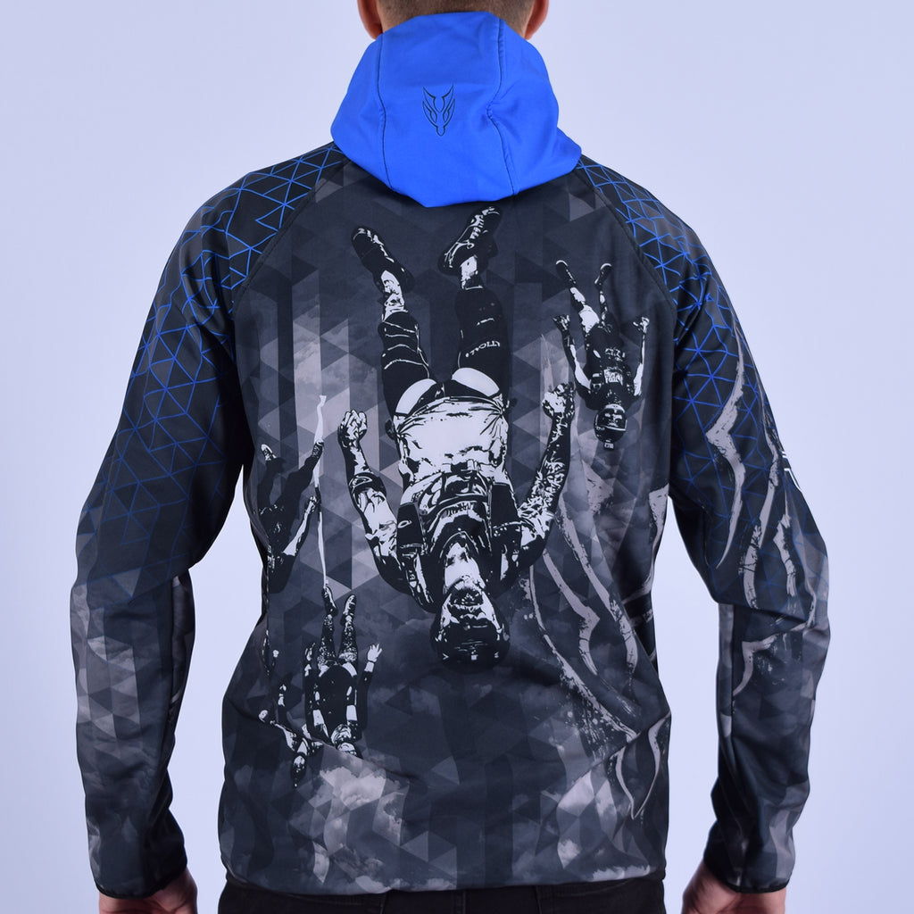Softshell Jacket Blue Printed [Hood]