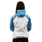 Female Softshell Jacket White/Blue [Hood]