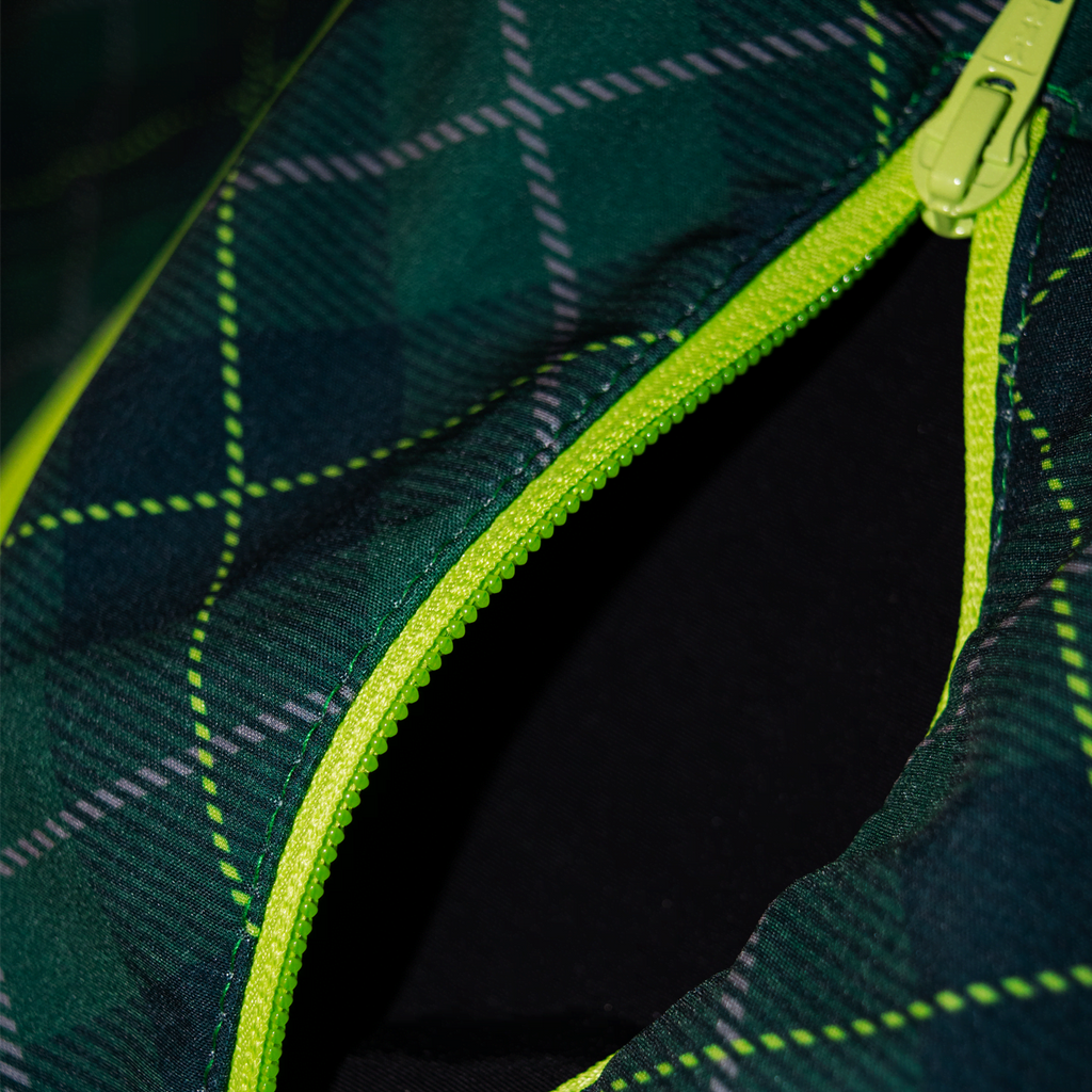 Bright Green Printed Softshell Jacket [Hood]