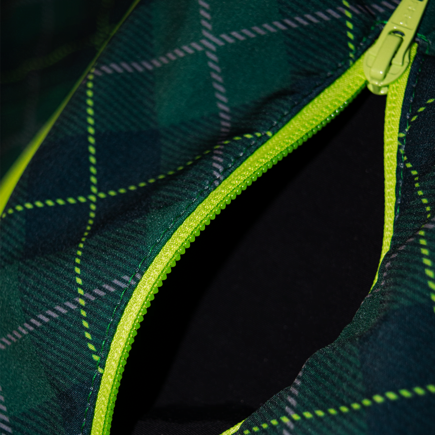 Bright Green Printed Softshell Jacket [Hood]