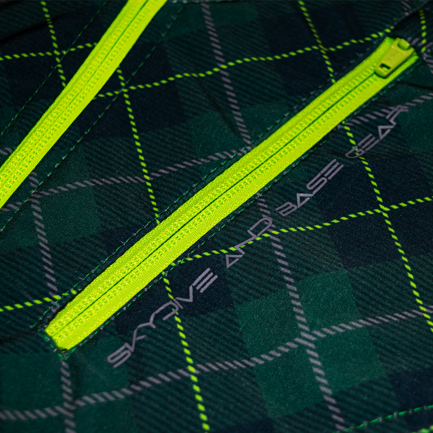 Bright Green Printed Softshell Jacket [Hood]