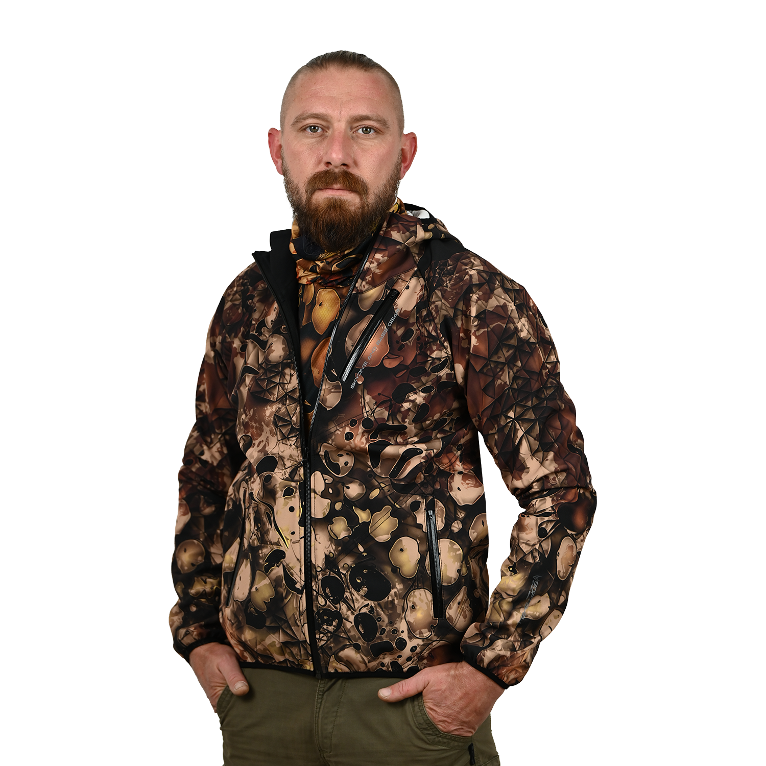 Bio-Camo Printed Softshell Jacket [Hood]