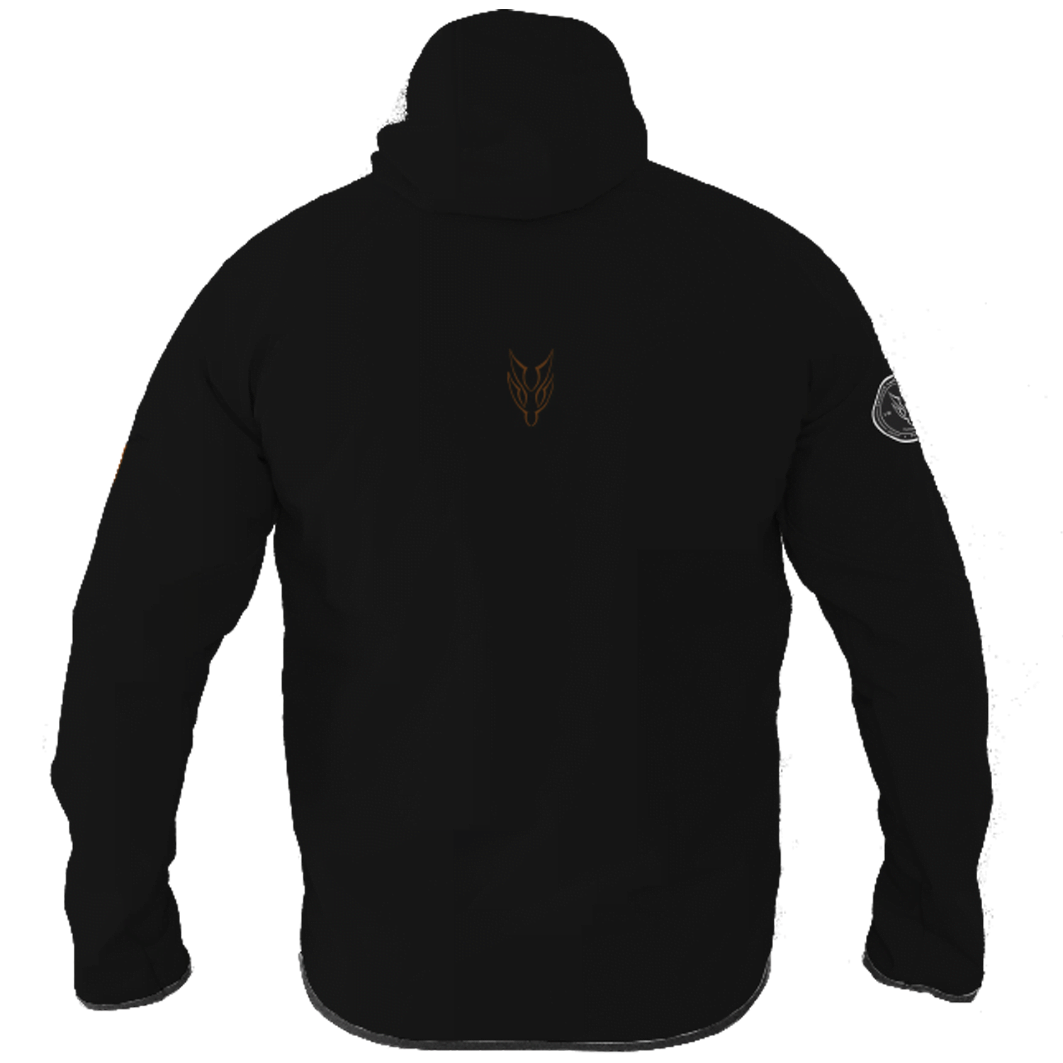 Intrudair® Female Softshell Jacket Black/Orange [Hood]