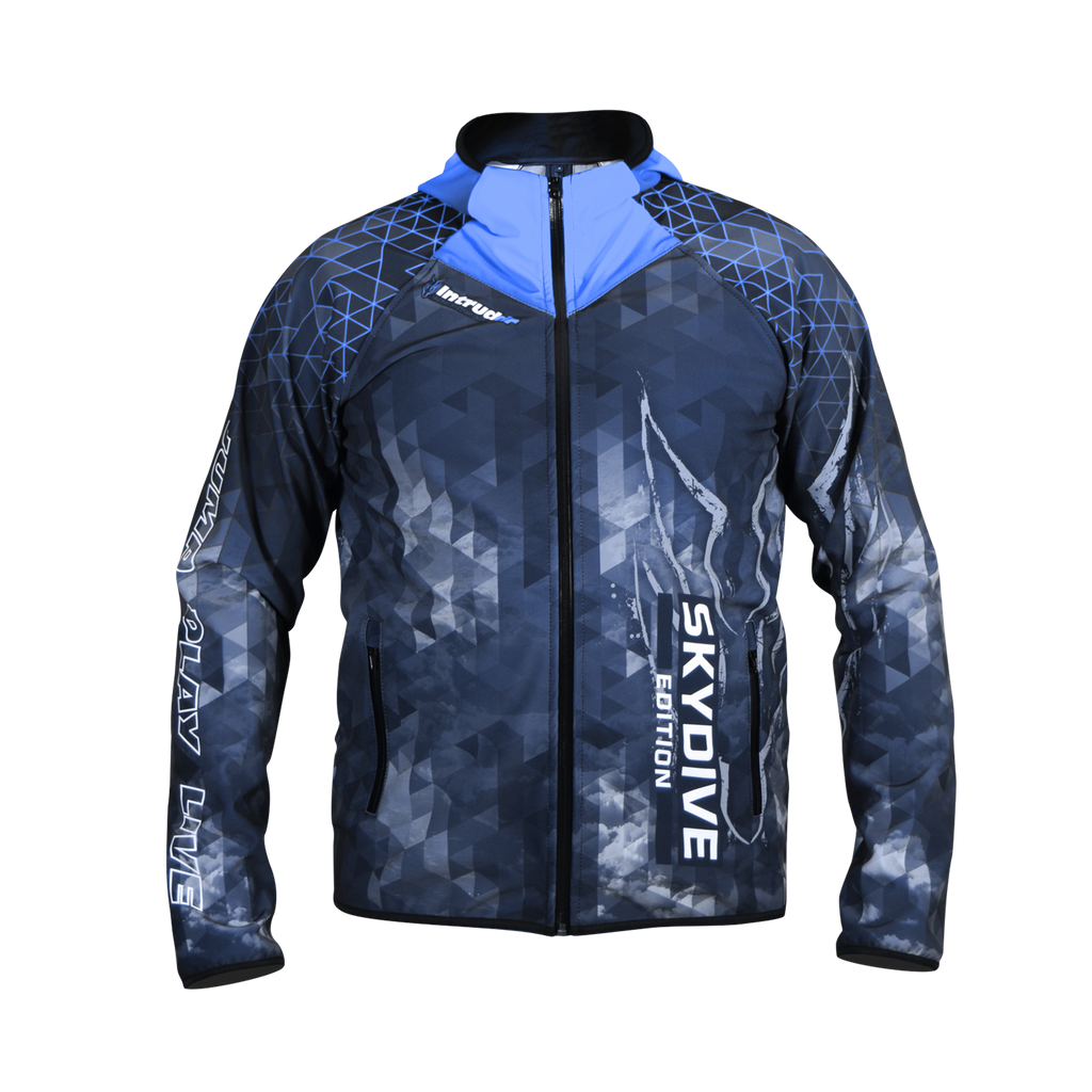 Softshell Jacket Blue Printed [Hood]