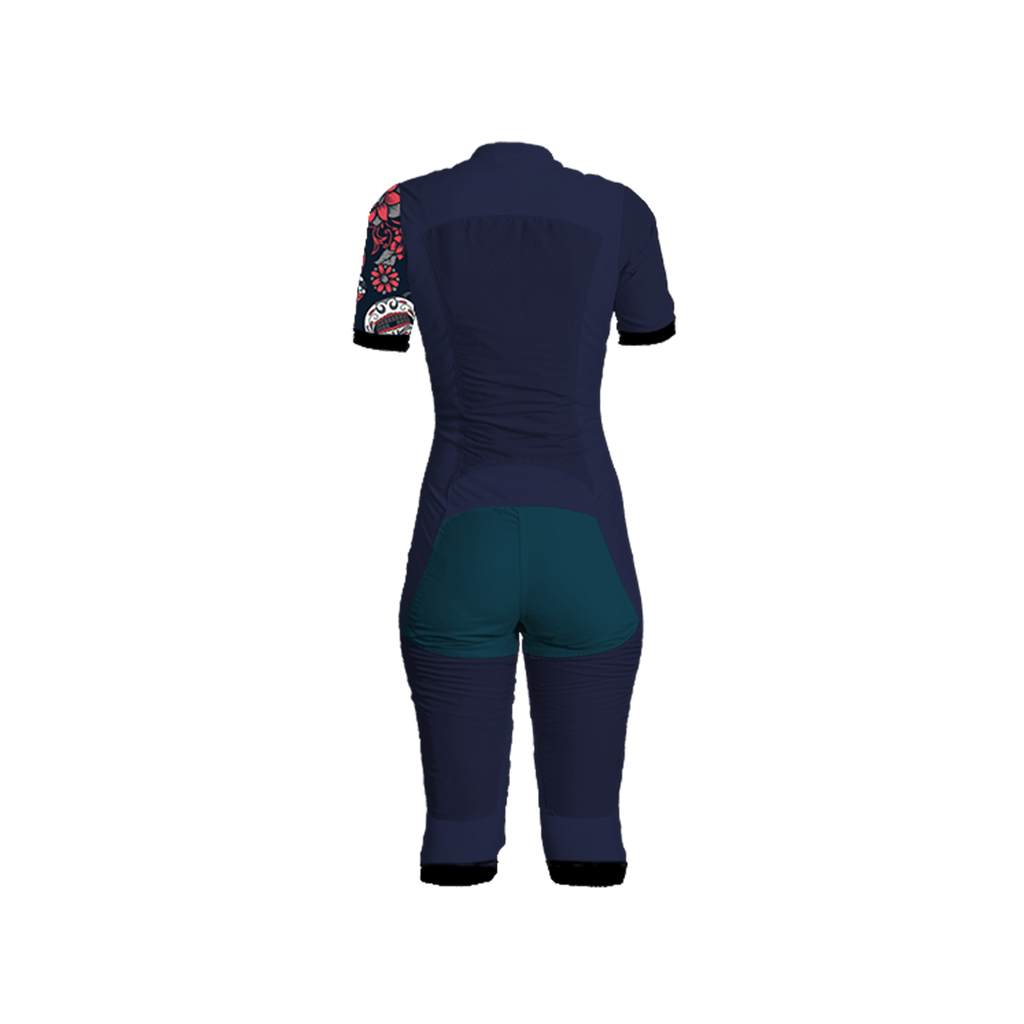 Freefly CF Short Female [S] Marine Blue/Skull Rose Printed Arm